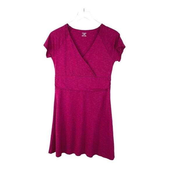 Horny Toad Organic Cotton‎ Magenta Pink Cross-over Dress M - Picture 1 of 11